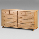 Pickwick Pine 10 drawer chest