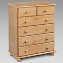 Pickwick Pine 4 plus 2 drawer chest