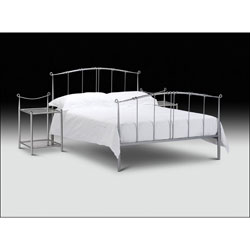 Julian Bowen Venus 5ft Kingsize Bedstead - Aluminium Finish