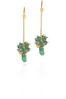 Green Agate beaded earrings