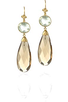 Smoky quartz droplet earrings