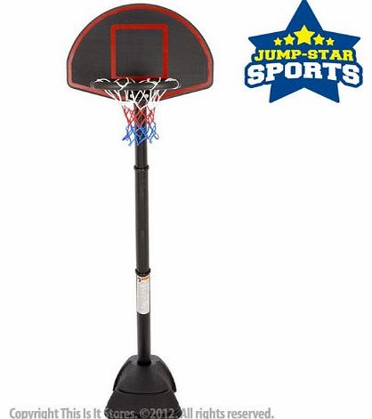 JumpStar Sports Childrens Basketball Hoop Stand and Net