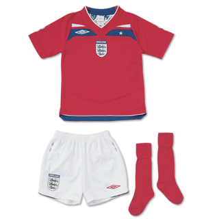 Junior sizes Lotto 08-09 England away Infant Kit