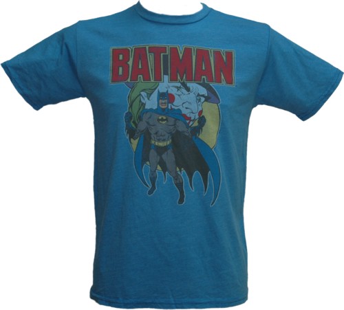 Blue Batman and Joker Face Men` T-Shirt from Junk Food