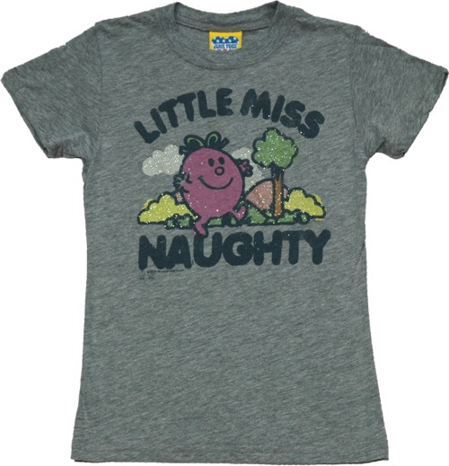Kids Glittery Little Miss Naughty T-Shirt from Junk Food