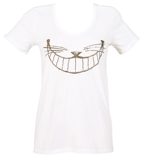 Ladies Cheshire Cat Smile Boyfriend T-Shirt from