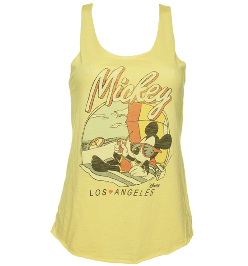 Ladies Mickey Mouse Los Angeles Slub Vest from
