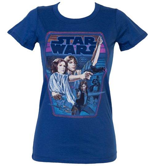 Ladies Star Wars Navy T-Shirt from Junk Food