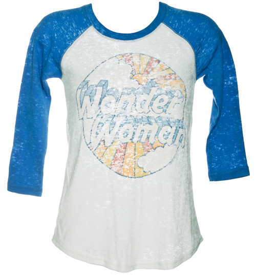 Ladies Wonder Woman Black Label Baseball T-Shirt