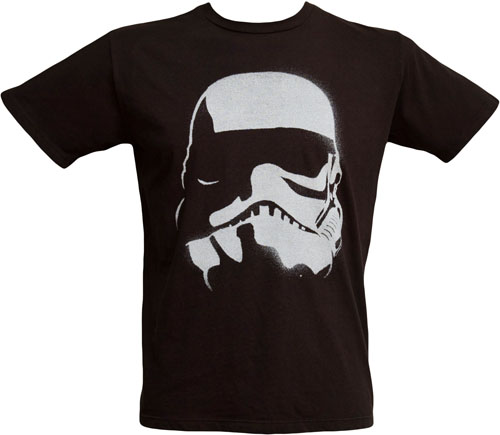 Men` Black Airbrush Stormtrooper T-Shirt from Junk Food
