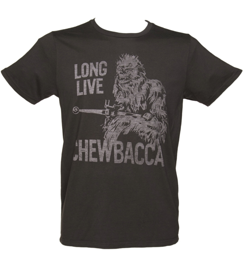 Mens Black Star Wars Long Live Chewbacca