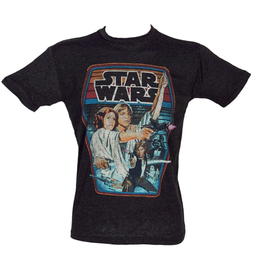 Mens Black Star Wars Triblend T-Shirt from