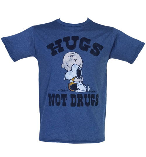 Mens Hugs Not Drugs Peanuts T-Shirt from