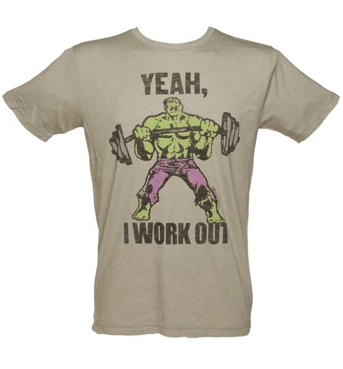 Mens Incredible Hulk Yeah I Work Out