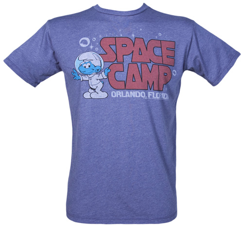 Mens Smurf Space Camp T-Shirt from Junk Food