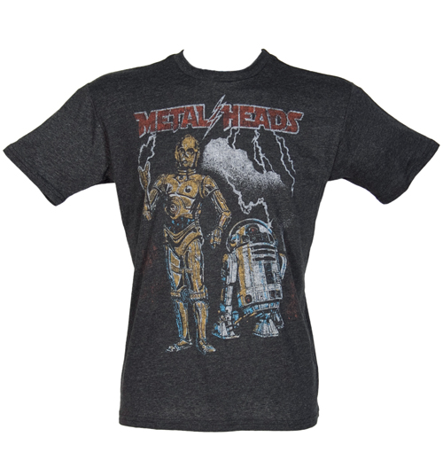 Mens Star Wars Metal Heads Triblend T-Shirt