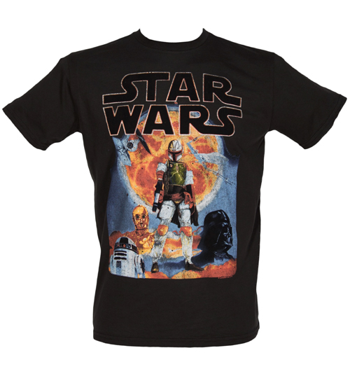 Mens Star Wars Vintage Print T-Shirt from