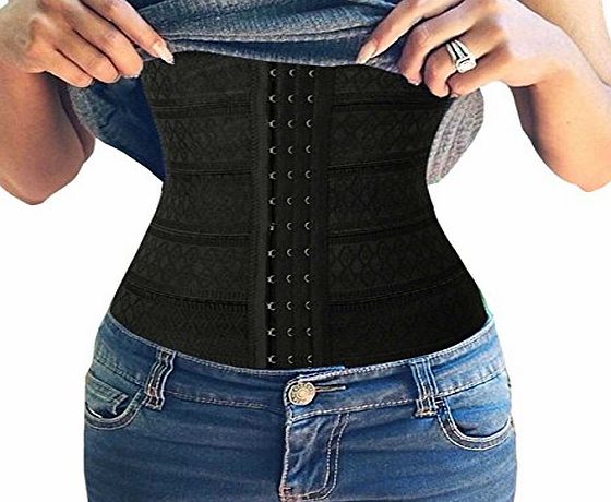 Junlan Slimming Body Waist Trainer Shaper Tummy Cincher Girdle Corset (M, Black)