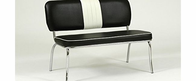 Just-Americana.com American Diner Furniture 50s Style Retro Bench black