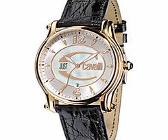 Gold-tone mother-of-pearl watch