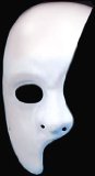 Just For Fun Face Mask (plastic) - Phantom Half Face: White