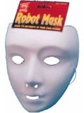 Just For Fun Face Mask (plastic) - Robotic: White