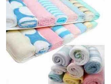 just4baby Pack of 8 Soft Baby Cloth Washing Bath Shower Wipe Towel