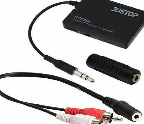 JUSTOP BTR006 Bluetooth Wireless Stereo Audio Receiver With 3.5MM Jack, Universal Adapter For Speakers, New