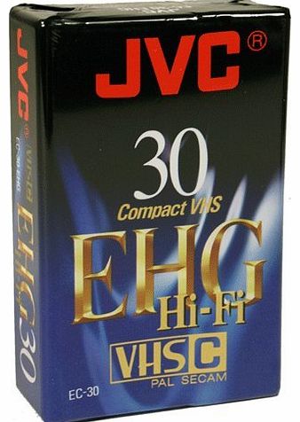 EC30 EHG Blank VHSC Compact Tapes 30 Mins - Pack of 3