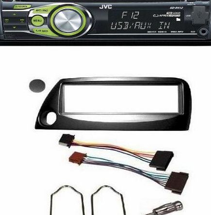 JVC FORD KA BLACK CAR STEREO FULL FITTING KIT FROM START TO FINISH. INCLUDES A JVC KD-R422 SINGLE CD/MP3/USB PLAYER. (Please Note Stereo Illumination may vary)