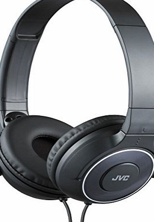 JVC HA-S220 Superior Sound Foldable On Ear Headphones in Black