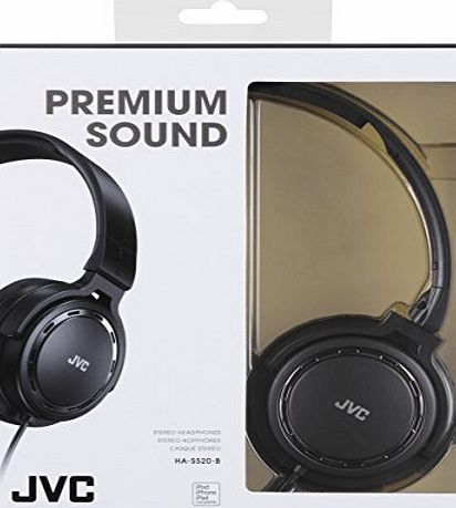 JVC HA-S520 Premium Sound Foldable On Ear Headphones in Black