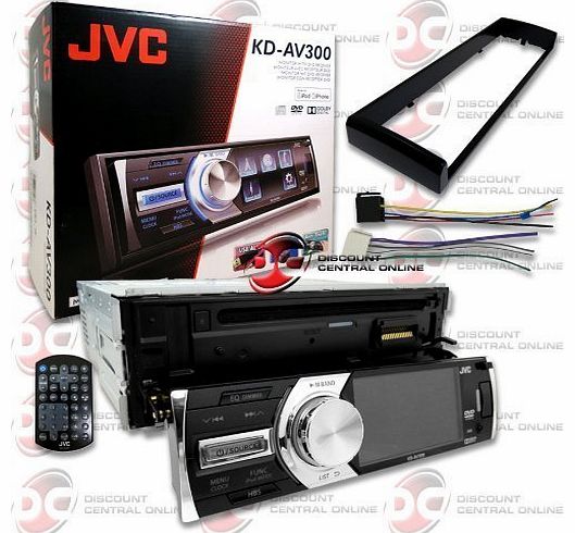 KD-AV300 Car Single-Din 1DIN 3 `` LCD DVD CD Player with Front USB Input & Aux-in + Remote by JVC