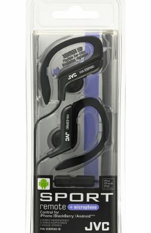 Sports Clip Headphones with Mic and Remote for iPod / iPhone / MP3 Devices - Black