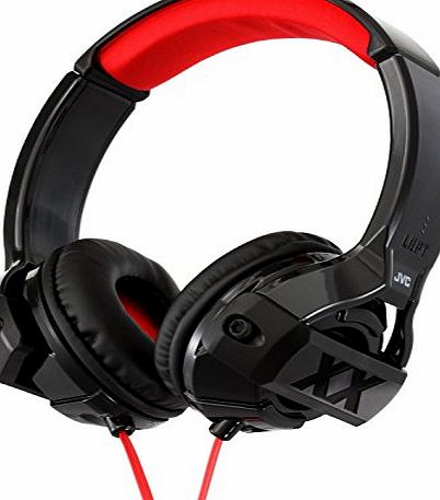 JVC Xtreme Xplosives On-Ear Headphones Compatible with iOS/Android Smartphones, Tablets and MP3 Devices - Black