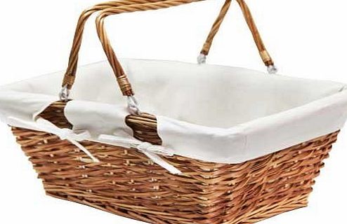 JVL Home/ Office Storage Shopping Basket with Carrying Handles