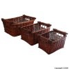 Wicker Storage Baskets Set of 3