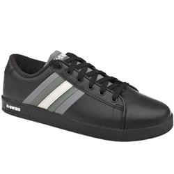 K-Swiss Male Welford Tt Leather Upper Fashion Trainers in Black and Grey