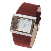 K-Swiss Mens Brown Leather Strap Watch