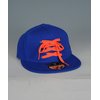 Urban Hip Hop Shoe Lace Cap (Blue/Orange)