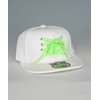 Urban Hip Hop Shoe Lace Cap (White/Green)