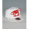 Urban Hip Hop Shoe Lace Cap (White/Red)