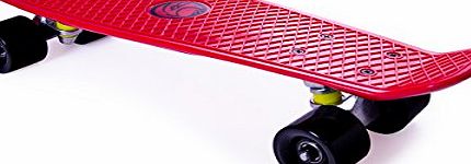 KCT Leisure KCT Retro Skateboard - Red Deck / Black wheels