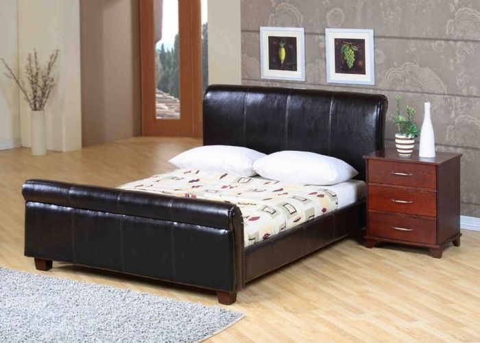KD Beds KD Chester 5ft Kingsize Leather Bed