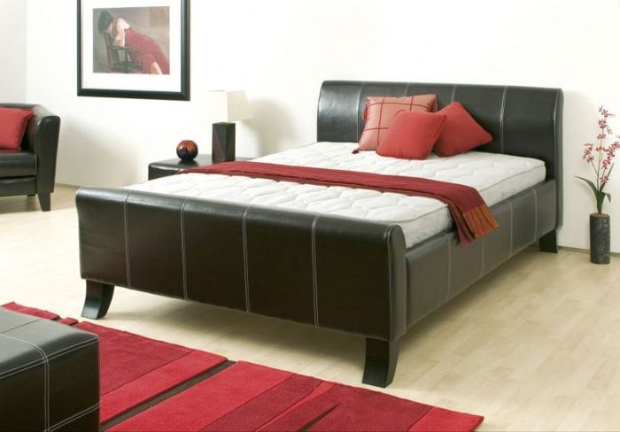 KD Beds KD Michelle 4ft 6 Double Leather Bed