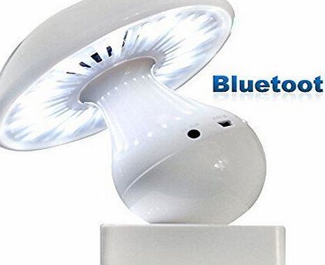 KEEDA Bluetooth Mushroom LED Desk Lamp,KEEDA Portable Wireless Bluetooth Speaker ,Touch Controlled Night Light Touch Dimmable Lamp for Bedroom Baby House Office Parties Dinners Support TF Card