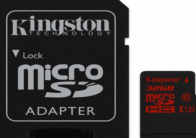 Kingston MicroSDHC 32 GB UHS-I Speed Class 3 (U3) memory