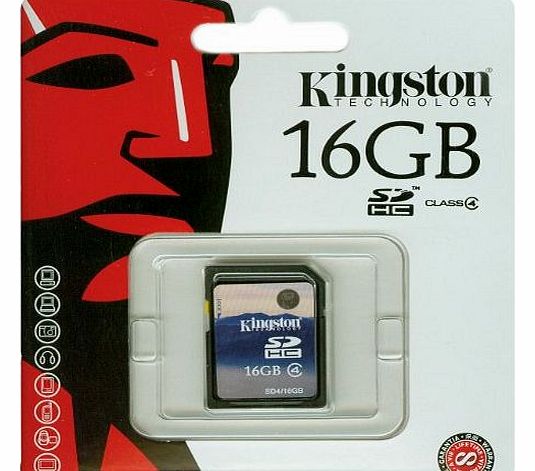 Kingston SDHC 16GB Class 4 Flash Memory Card