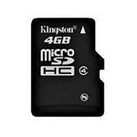 Kingston Secure Digital 4GB microSDHC Class 4 - Card Only