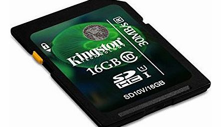 Kingston Technology SD10V/16GB Class10 SDHC 16GB Memory Card
